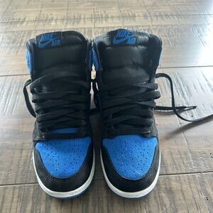 Nike Kids Black and Blue High-Top Sneakers